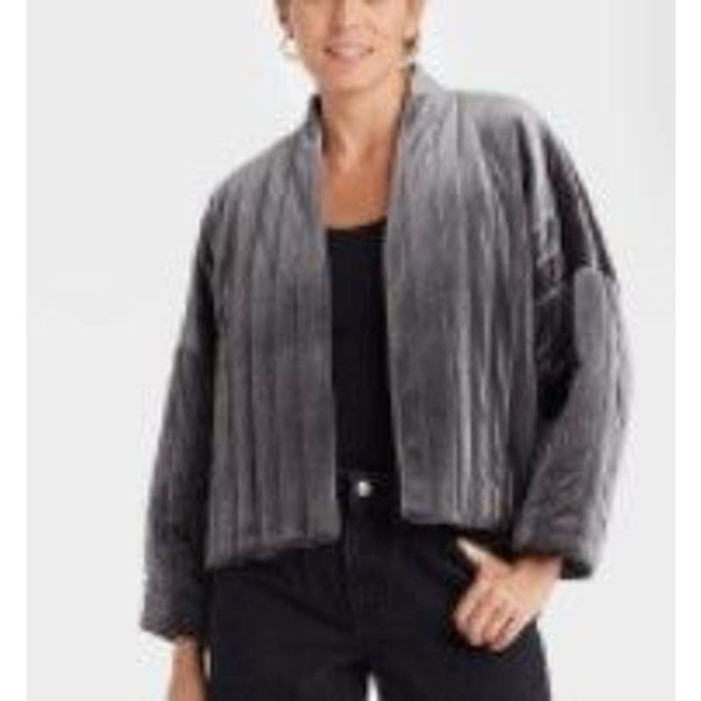 NWT A New Day Women's Quilted Velvet Duster Jacket-One Size
